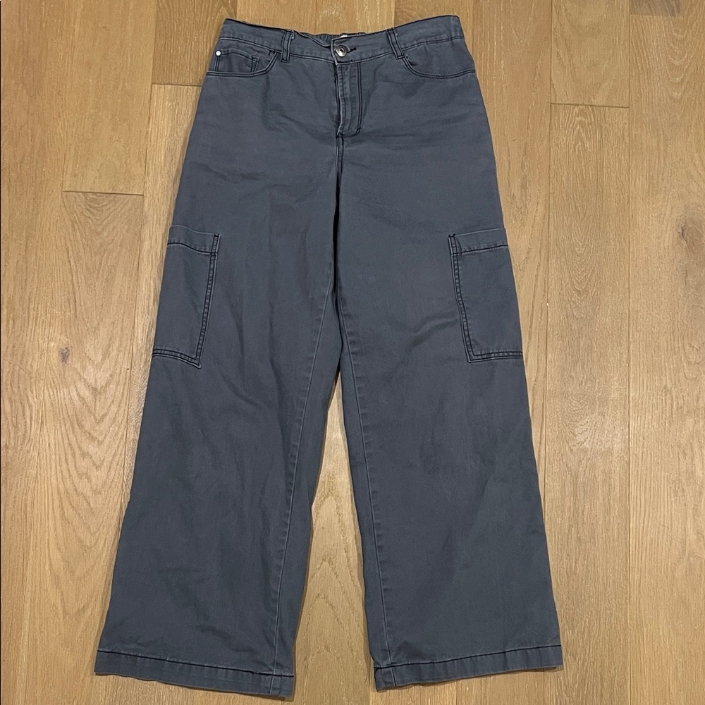 Kensie Dark Gray Wide-Leg Pants